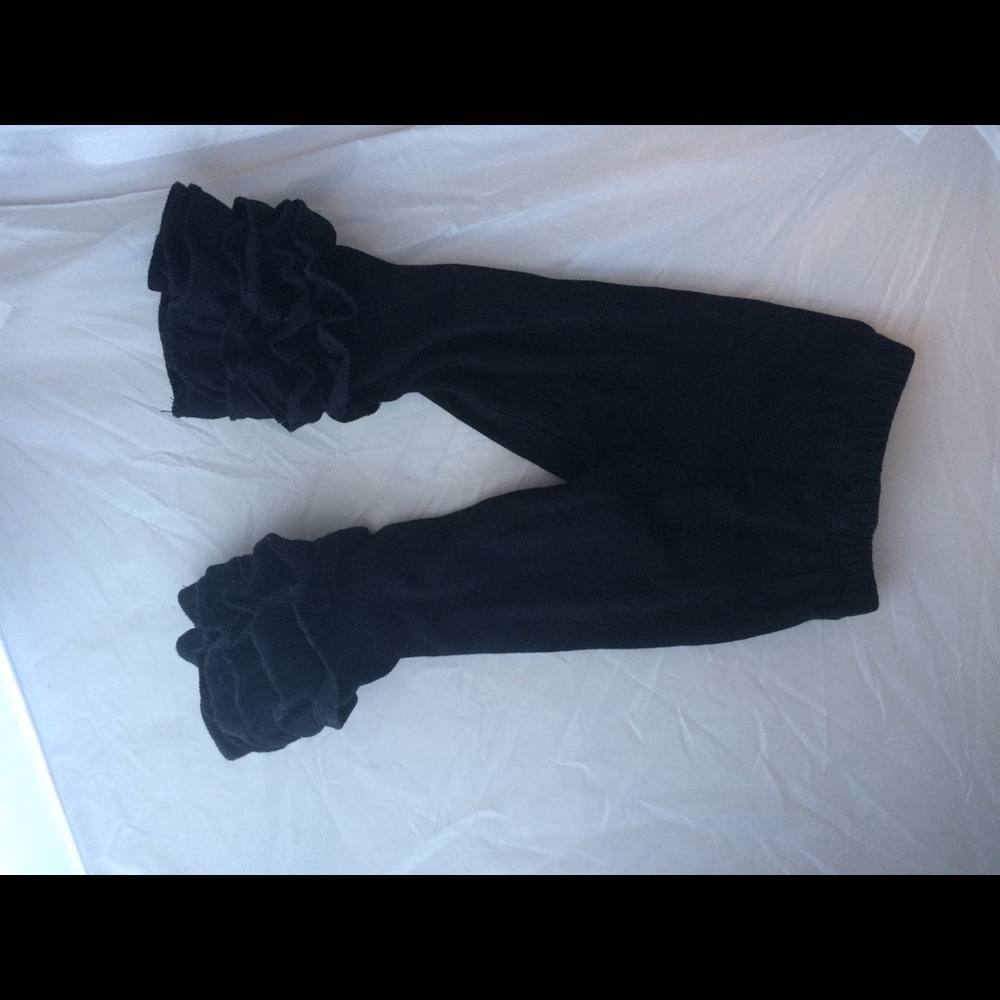 Ruffle bottom pants girls 6-9 months black